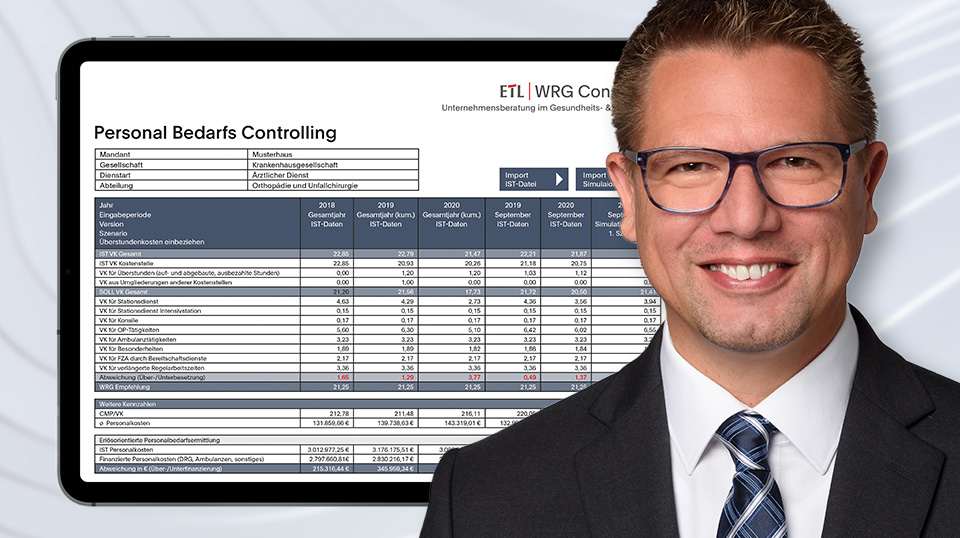 Vom „Foto“ zum „Film“: Interview mit Carsten Schäfer, Geschäftsführer der ETL WRG Consulting, über das neu entwickelte Personal Controlling Portal für Krankenhäuser 